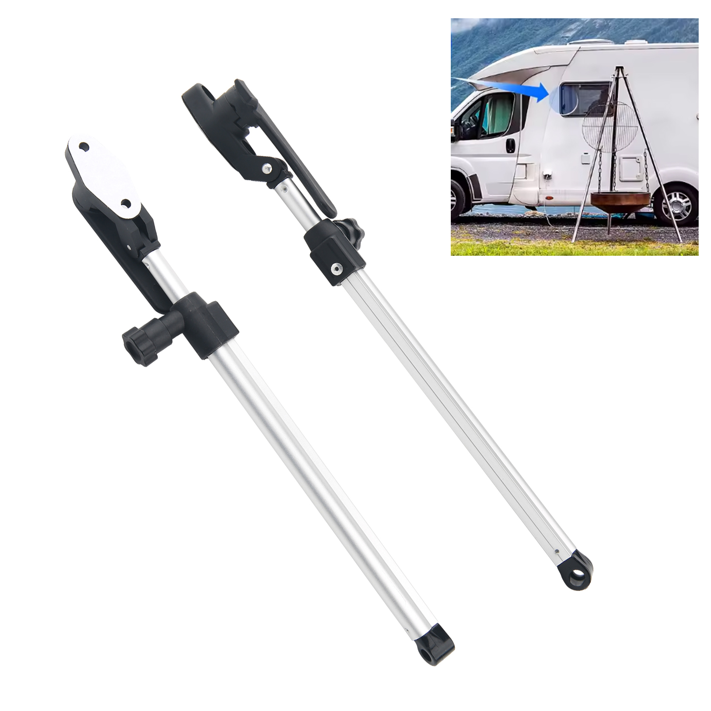 Window Lock Bar - 2 Stuks RV Raam Ondersteuning Staaf